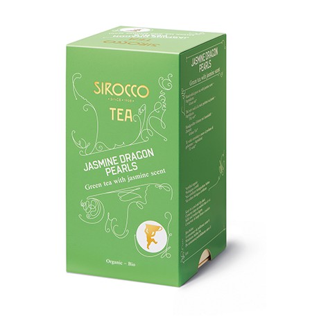 Зеленый жемчужный чай с тонкой ноткой цветов жасмина.